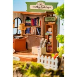 THE MUSE BOOKSHOP 3-D WOODEN MINIATURE KIT -Games And Stuff Online 0457dbbbca472383c53103f1eef057643c8ea66ba18028c6456b1720c8e6fc86