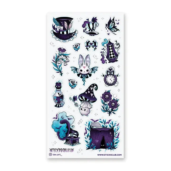 DARK WONDERLAND STICKER SHEET 1 DARK WONDERLAND STICKER SHEET