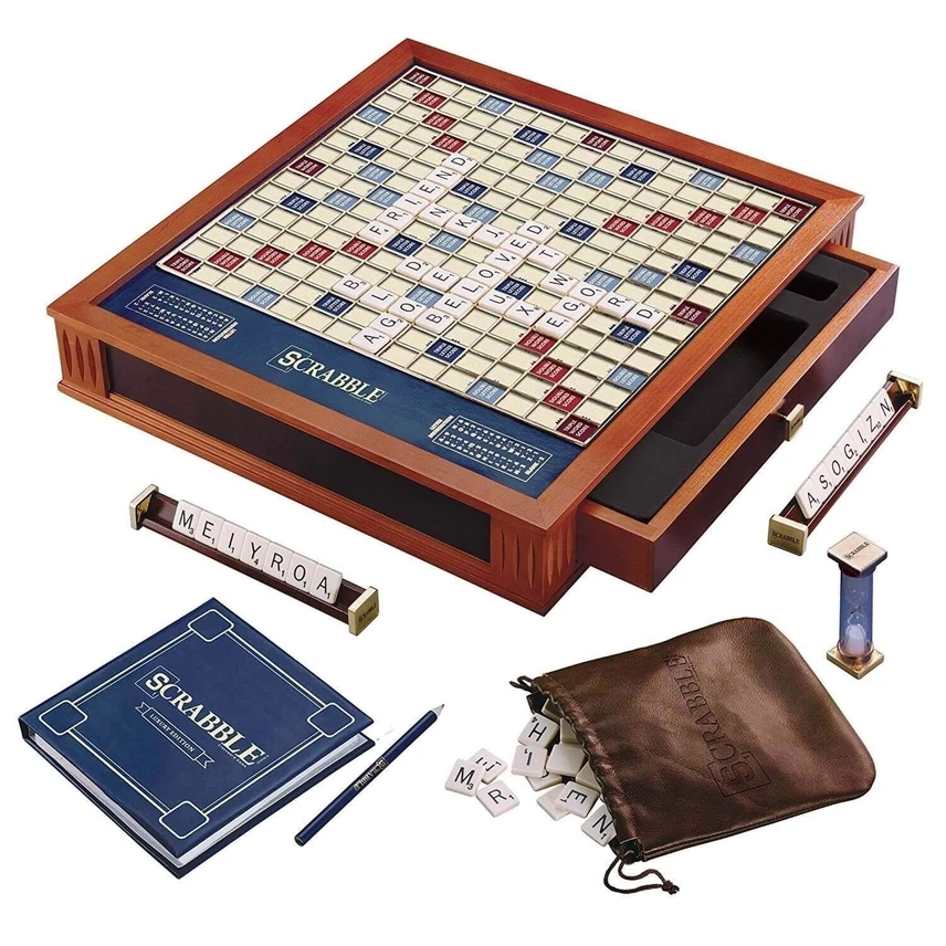 SCRABBLE LUXURY TROPHY EDITION W/ ROTATING BOARD 2 SCRABBLE LUXURY TROPHY EDITION W/ ROTATING BOARD - Image 2