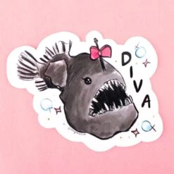 ANGLERFISH DIVA STICKER