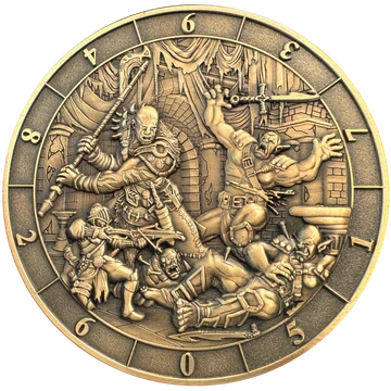 GOLIATH DICE COIN - D10 BATTLE SCENE 1 GOLIATH DICE COIN - D10 BATTLE SCENE