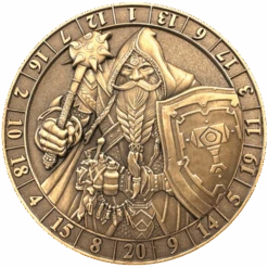 GOLIATH DICE COIN - D20 MALE DWARF CLERIC