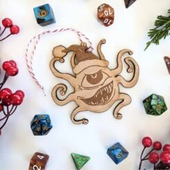 JOLLY BEHOLDER D&D HOLIDAY ORNAMENT