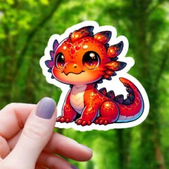 CHIBI LAVA DRAGON STICKER