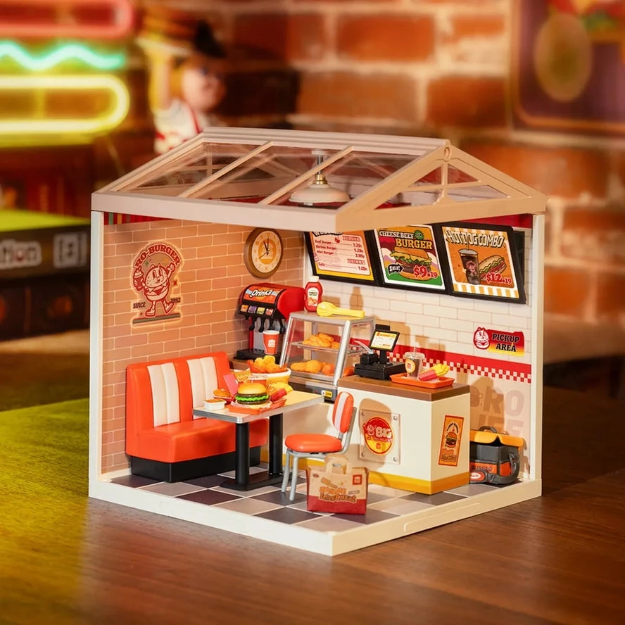 YUM YUM BURGERS 3-D WOODEN MINIATURE KIT 1 YUM YUM BURGERS 3-D WOODEN MINIATURE KIT